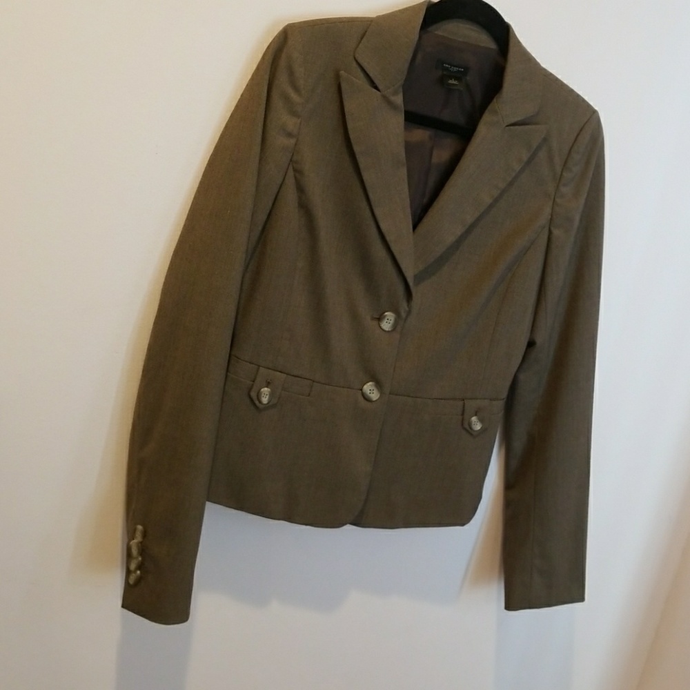Brown Ann Taylor blazer EUC 4